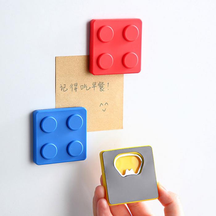 創(chuàng)意積木冰箱貼開(kāi)瓶器